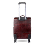 Vozik Pure Leather Luxury Dark Brown Rolling Luggage - Image 4