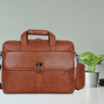 Premium VOZIK Flap-Buckle: Perfect Leather Briefcases for Men - Crocodile Texture - Image 5