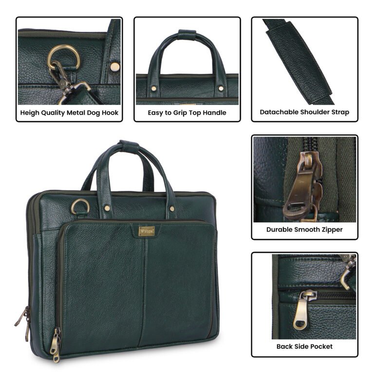 Vozik Premium Leather Laptop Bag - Image 5
