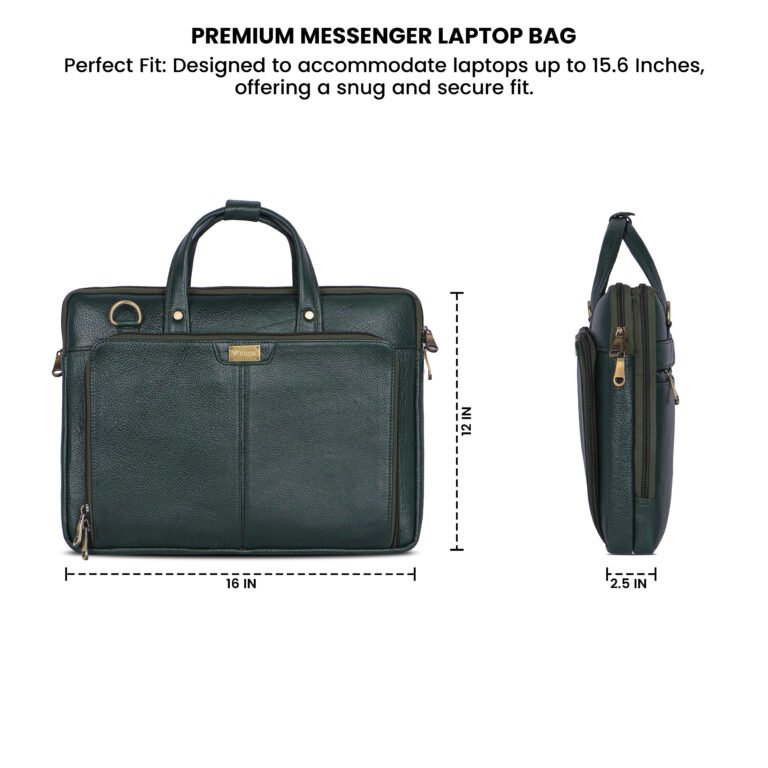 Vozik Premium Leather Laptop Bag - Image 6