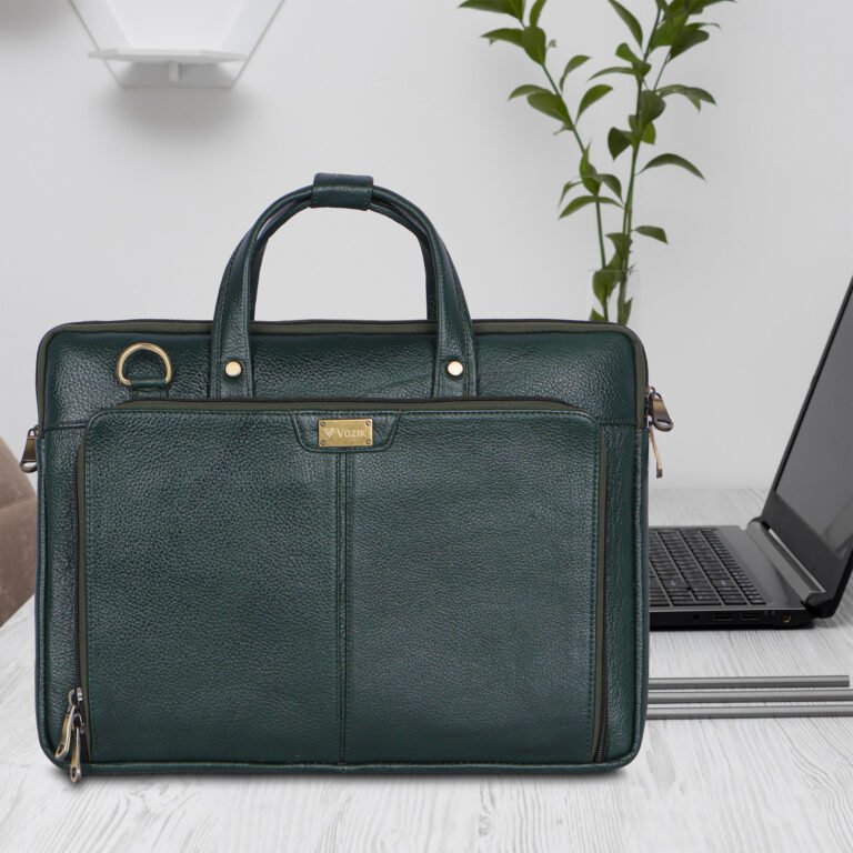 Vozik Premium Leather Laptop Bag - Image 9