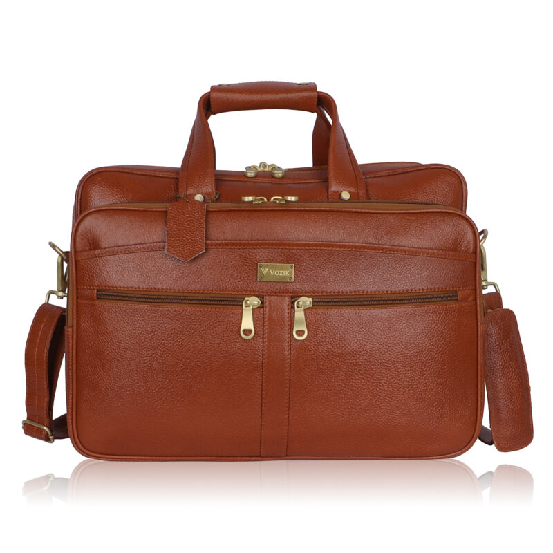 Men's Leather Briefcase: Best 15-inch Double Zip Bag