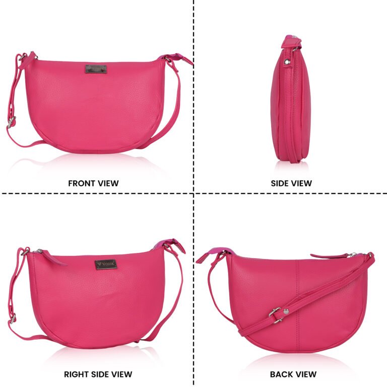 Vozik Half-Moon Leather Sling Bag – Curve Edition - Image 5