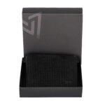 VOZIK Mens Genuine Leather Wallet - Fully open interior, showing currency and card slots