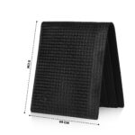 VOZIK Best Wallets for Men - Close-up on the box-like texture and genuine leather finish size view
