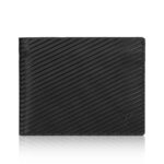 VOZIK Cross Line: Slim Mens Genuine Leather Wallet With 6 Card Slot (Black) - Image 7