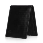 VOZIK Shiny Seeds: Slim Mens Genuine Leather Wallet with 6 card slot (Black) - Image 8