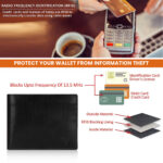 VOZIK Shiny Seeds: Slim Mens Genuine Leather Wallet with 6 card slot (Black) - Image 5